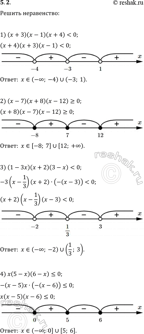 Изображение 5.2. Решите неравенство:1)...